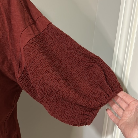 Anthropologie Velvet by Graham and Spencer Margot Knit Top Puff Sleeve Shirt 1X - Picture 5 of 13